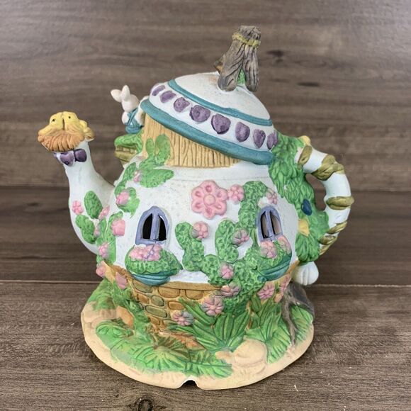 Easter Bunny Rabbit Happy House Tealight Candle Holder Holiday Ceramic - Picture 3 of 8